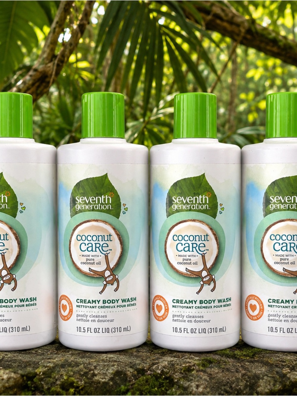 Seventh Generation Coconut Care Creamy Body Wash 10.5 oz – Lot of 4